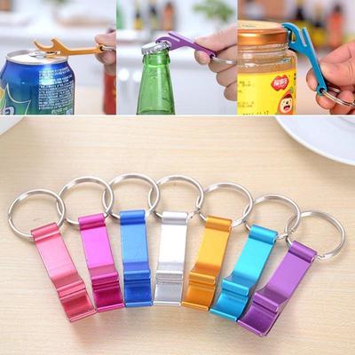 Mini Pocket Key Chain Beer Bottle Opener Claw Bar Small Beverage Keychain Ring Random Color ARI