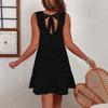Women's Summer Sleeveless Lace-up Solid Color Casual Dress