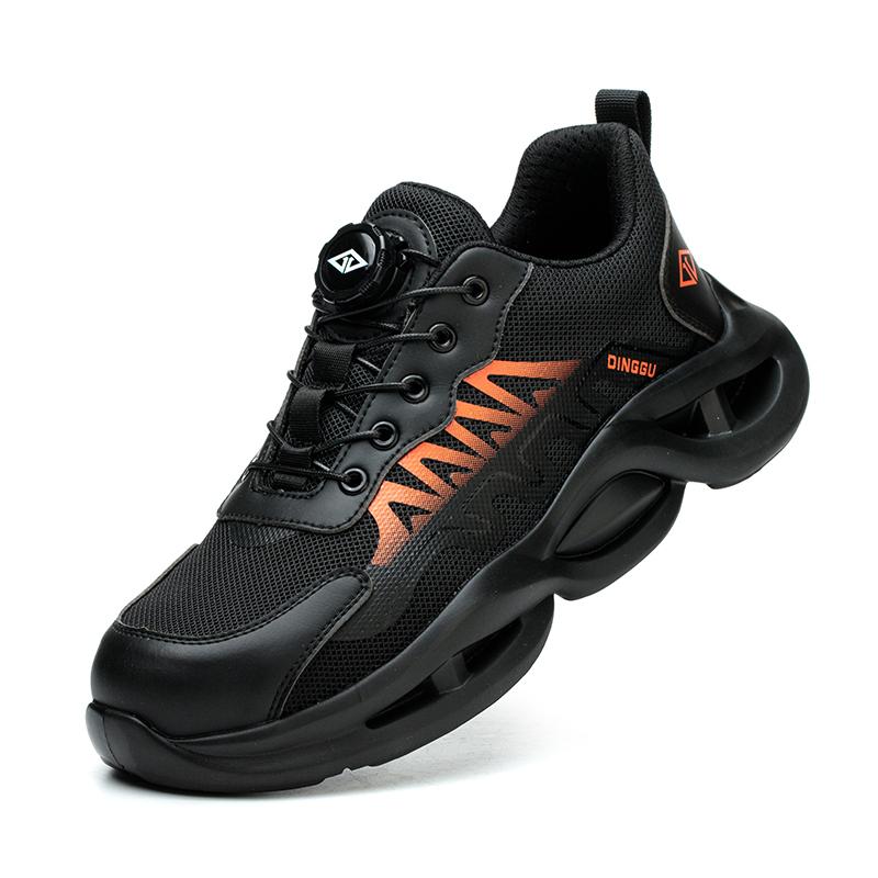 

New Rotary Button Safety Shoes Men Steel Toe Sneakers Work Shoes Puncture-Proof Indestructible Shoes Protective Men Sports Shoes 38