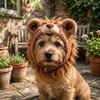 Skin Friendly Dog Plush Lion Hat Funny Cat Costume Headwear Pet Decor Headgear  Birthday Gift