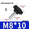 Sexpunkts gummihuvud plastvred bult handtag (M4-M12)