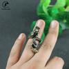 Vintage Copper Retro Dragon Open Rings Adjustable Men's Retro Personality Index Finger Domineering Ring Boys Student Party Gifts