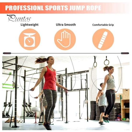 300CM Steel Wire Skipping Rope Adjustable Non-slip Handle Tangle-Free Physical Testing Weight Training Students Kids Adults Fitness Jump Rope