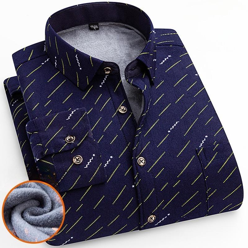 Men's Winter Sherpa Lined Flannel Shirt Jackets Long Sleeve Button Down Fleece Dress Shirts for Men Casual Warm Comfortable Thermal Shirt With Pockets