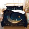 3D Printing Ramadan Bedding Set Moon Theme Duvet Cover Single/double Bed Teens Adults Cover Gift