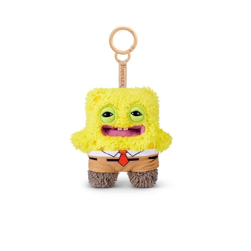 Fuggler Doll Pendant SpongeBob SquarePants Cartoon Plush Teeth Monster Ugly Cute Backpack Keychain Children Toys Birthday Gifts