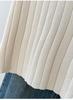 2026 Plus Size Women's Color Block Polo Collar Ice Silk Knit Short Sleeve Top