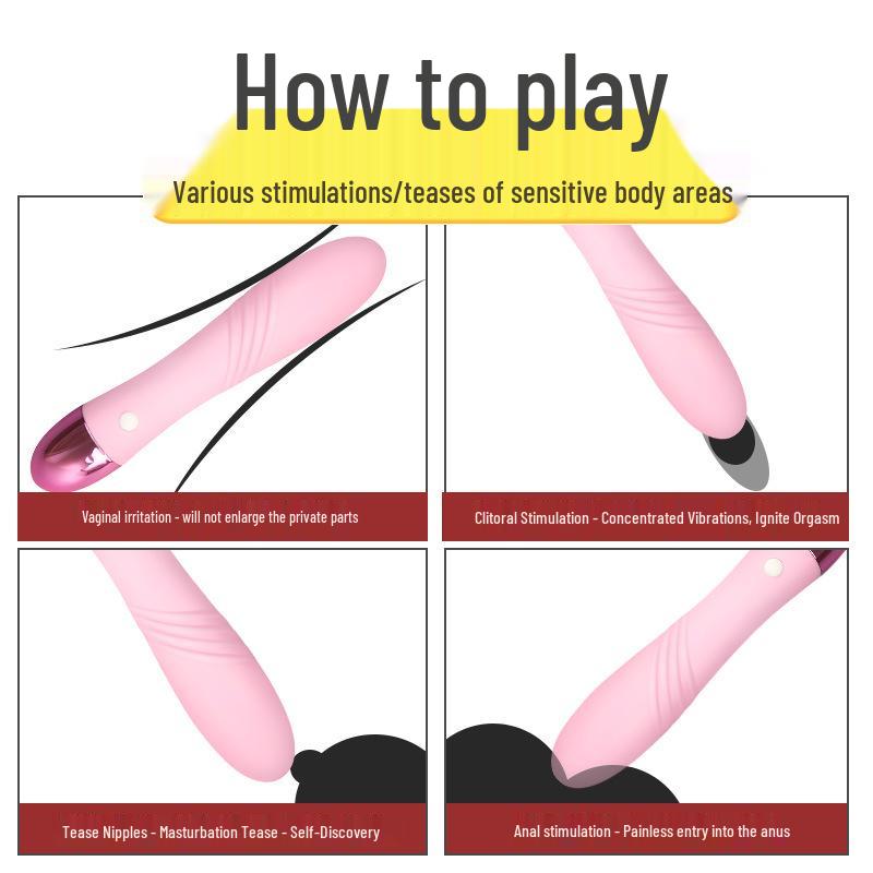 Deba Little Q Vibrator Charger: Female Insertable AV Stick and Masturbator Sex Toy