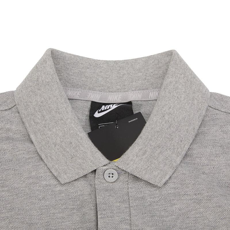 Nike Polo Shirts Men's Gray Polo Collar Moderate Straight Fit CN8765-063