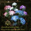 3 Head Simulated Hydrangea Flower Solar Led Light Waterproof Outdoors Lawn Mounted Lights Realistic Flower Light