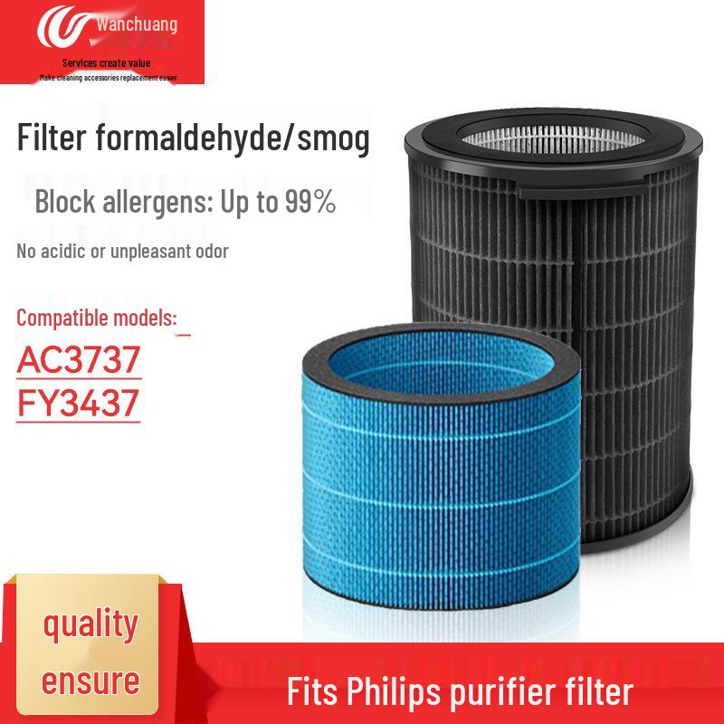 Compatible Air Purifier & Humidifier Filter Core for Philips FY3455/3437, AC3737 Models