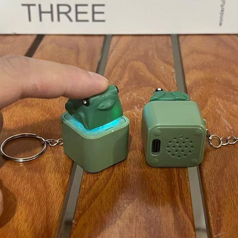Sound and Light Charging Animal Keychain: Decompression Press Pendant
