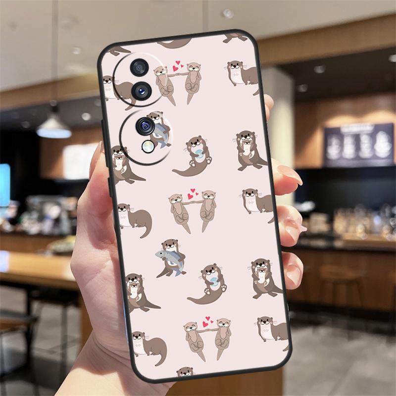 Sea Otter Pattern Case For Honor Magic 5 6 7 8 Pro Honor 200 400 50 70 90 Lite X8b X8c X9b X9c X9d Win RT Cover