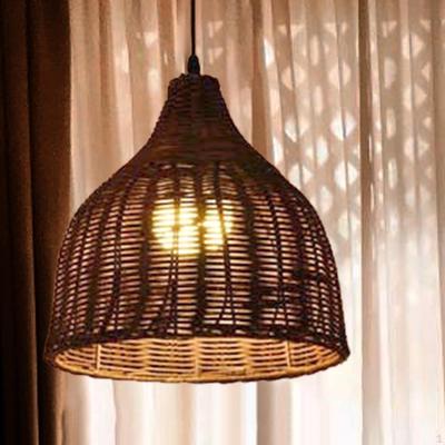 Hängeleuchte, E27 Handgewebter Deckenleuchter für Esszimmer