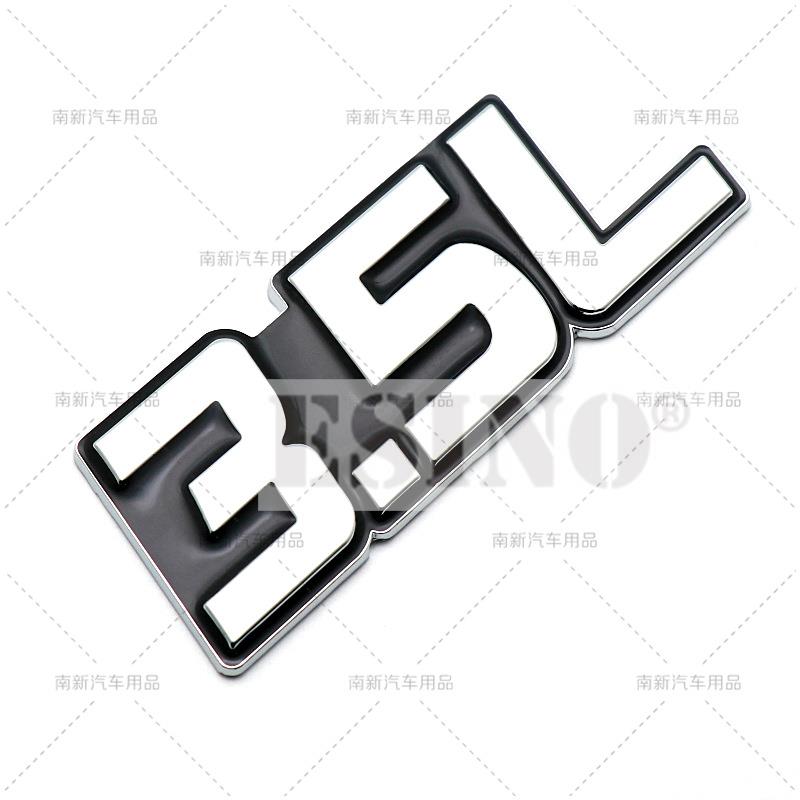 Car Styling 3D Metal Chrome Zinc Alloy Adhensive Emblem 3.0L 3.5L 4.0L 4.6L 4.7L Body Trunk Fender Badge Accessory