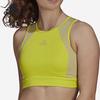 Adidas Fitness Casual Sports Vest Women Tops Fluorescent-Yellow GL4021