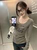 Women's Retro Slim Fit U-Neck Long Sleeve T-Shirt - Early Spring Base Layer