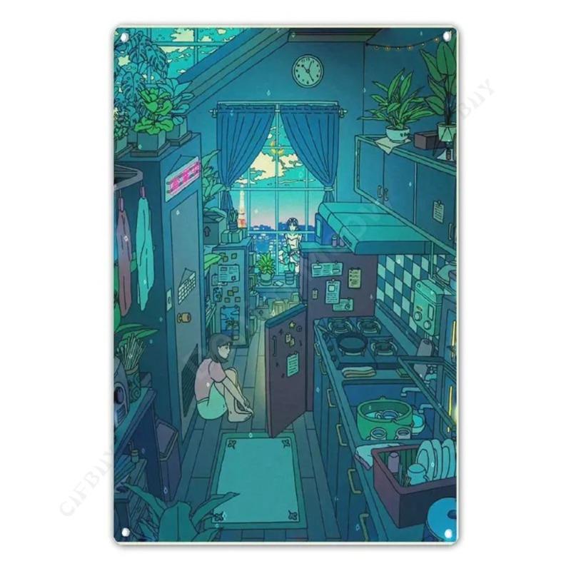 Cityscape Travel Metallschild, Urbanes Landschafts-Wanddekor 20x30cm