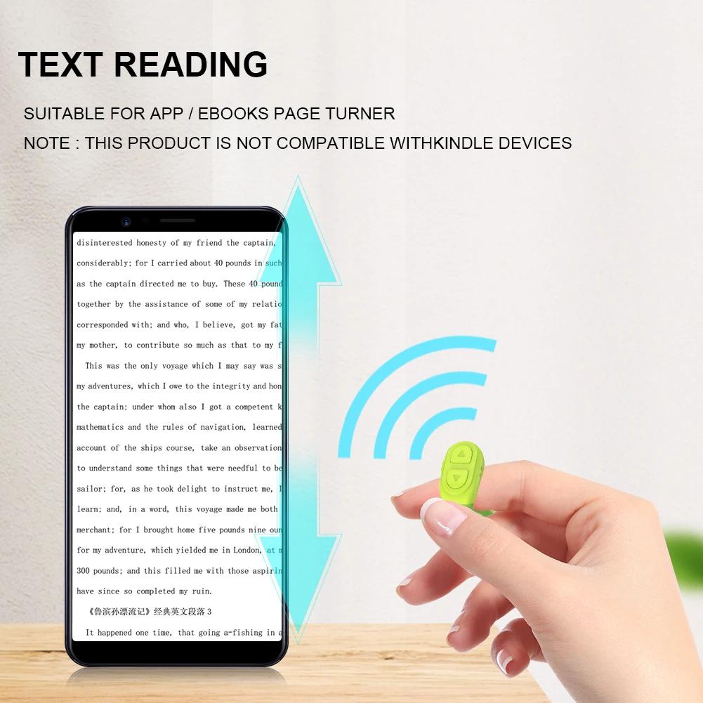 For TikTok Scrolling Ring Wireless Camera Shutter Selfie Button Kindle App Remote Page Turner Clicker for iOS Android Cell Phone