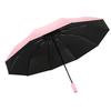 Fully Automatic 10-Rib UV Protection Folding Umbrella - Black Glue Sunscreen for Rain or Shine