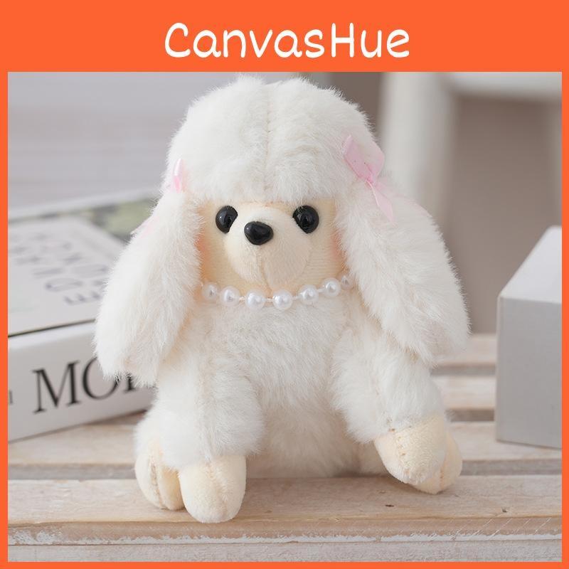 Cute Poodle Plushie Keychain Realistic Animal Shape Gift Backpack Decoration