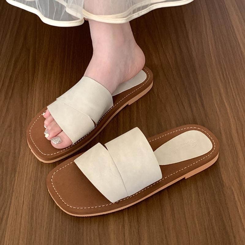 

Летние тапочки, женские повседневные сандалии на плоской платформе, женские шлепанцы, женская обувь, корейский трендовый дизайн, zapatos de mujer 40