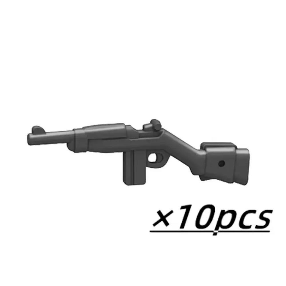 WW2 Military Weapon MOC Mini Building Blocks Figures Soldier US Soviet Rifle Gun Rocket Launcher MG42 RPG Bullet Bricks Toys
