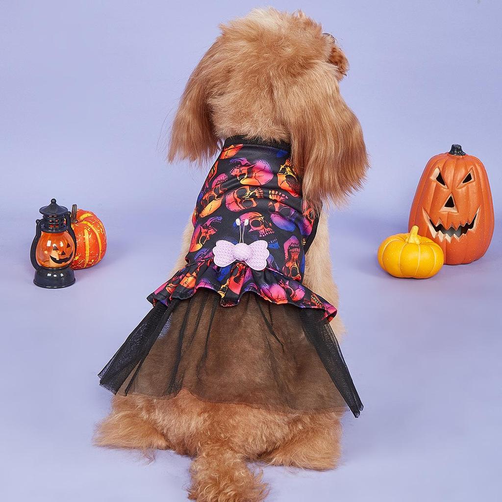 Halloween Cross-Border Dog and Cat Skirt Dress for Small Pets
