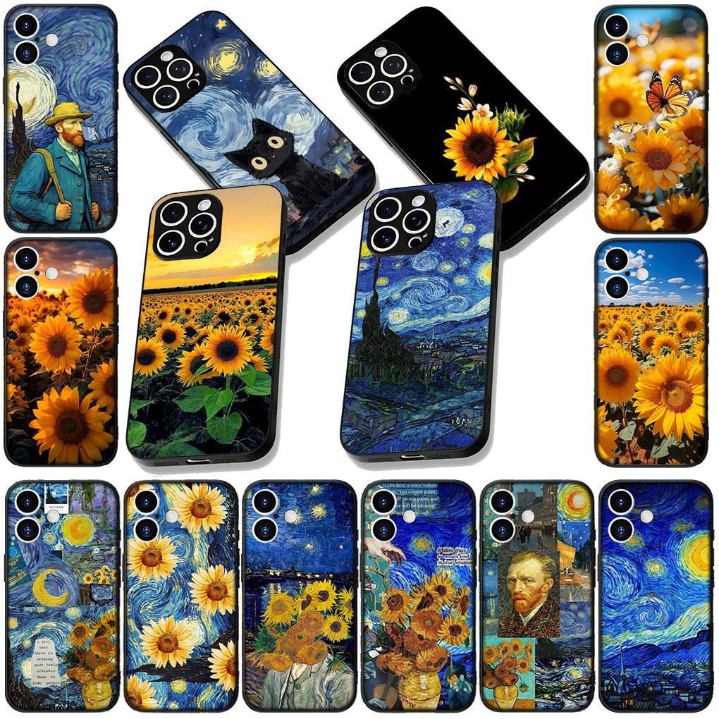 Sunflower Van Gogh Starry Night Sky Phone Cover for Xiaomi Poco C75 C65 C71 C85 X7 X6 X5 M6 M7 F7 F8 Ultra F6 Pro Soft Case