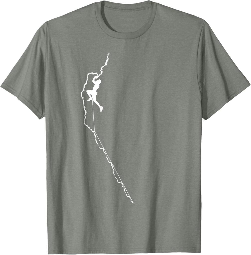 Rock Climbing Graphic Tee Men Sport Bouldering Mountaineer Outdoor Activity Gift TShirt