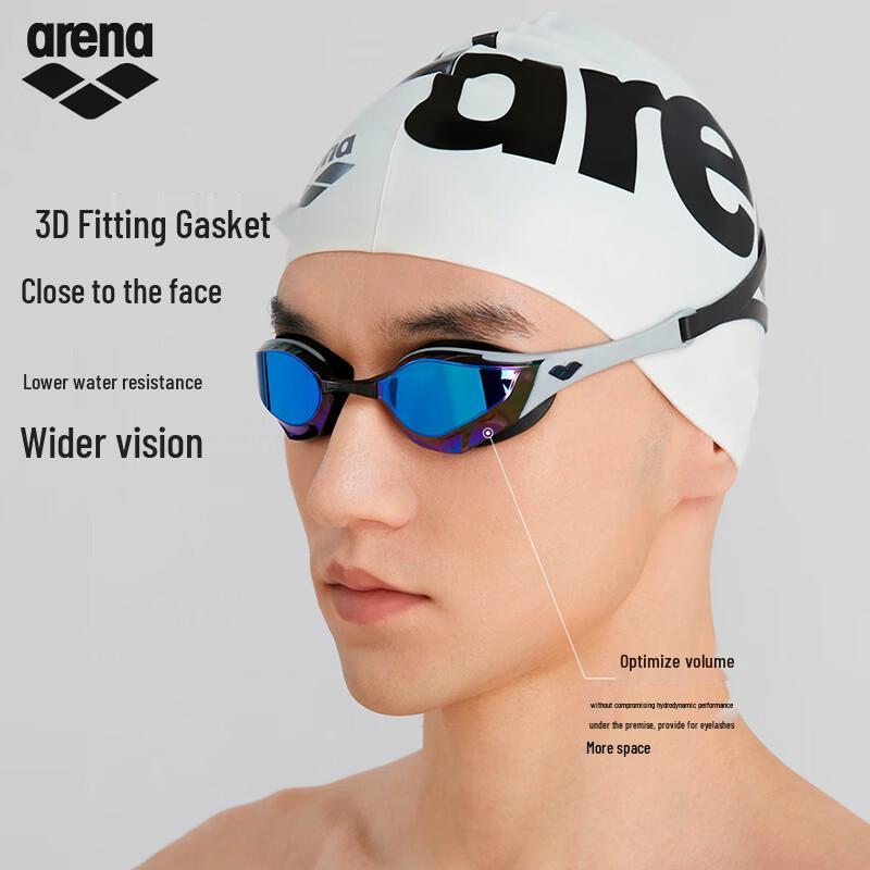 Lunettes de natation de compétition Arena homologuées FINA avec revêtement antibuée
