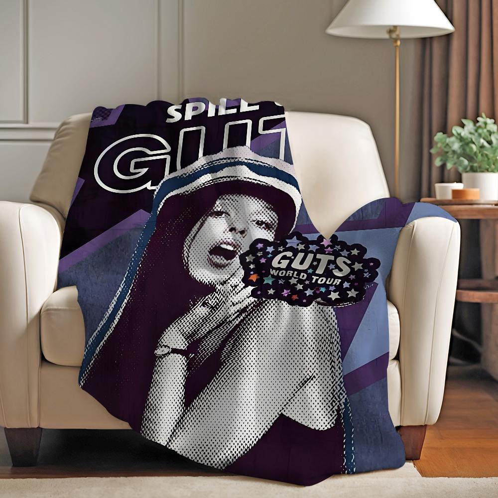 Sångare O-Olivia R-Rodrigo-S vampyrfilt Perfekt present för soffa kontor säng flygplan resa sömn läsning avkoppling camping