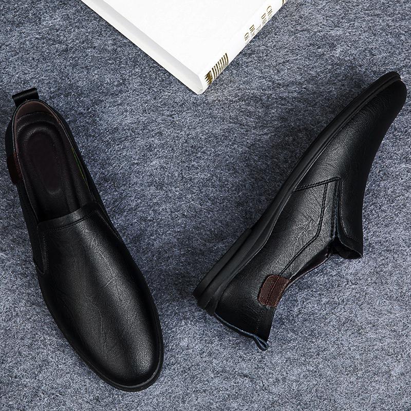 Fashion Luxury Men's Casual Loafer Classic Comfortable Footwear Senior Minimalist Business Office Business Dress Genuine Leather Shoes