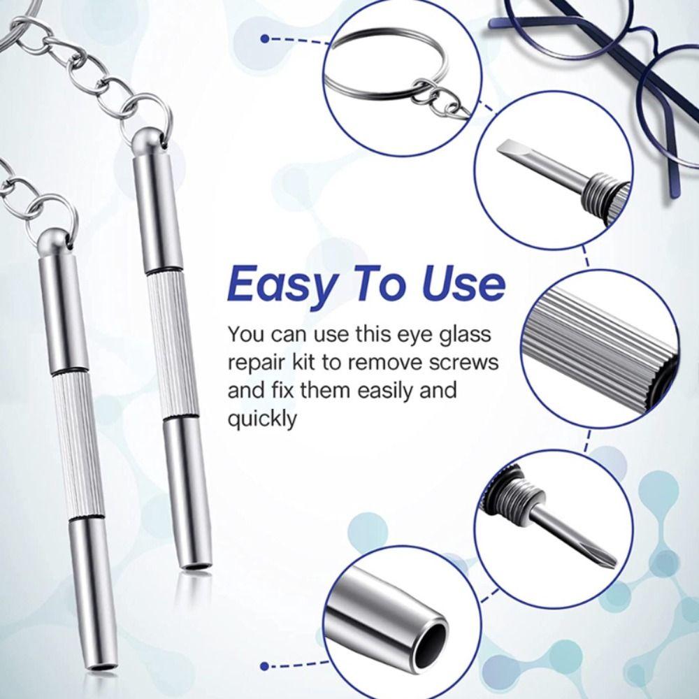 with Keychain Eyeglass Screwdrivers Steel Eyeglass Repair Tools Screwdriver Repair Kit  Phone