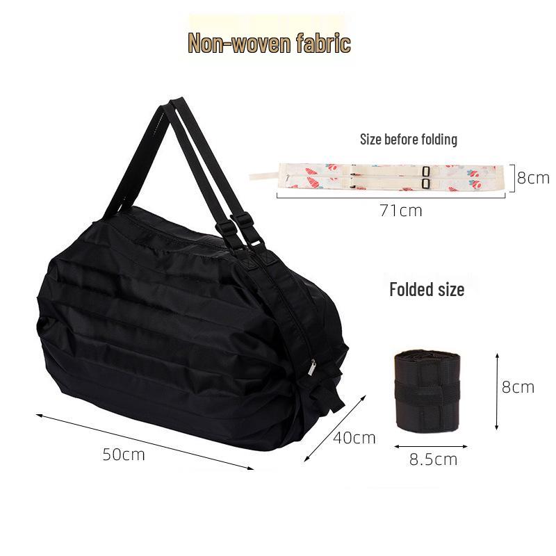 Eco-Friendly Large Foldable Accordion Shoulder Tote for Groceries and Travel