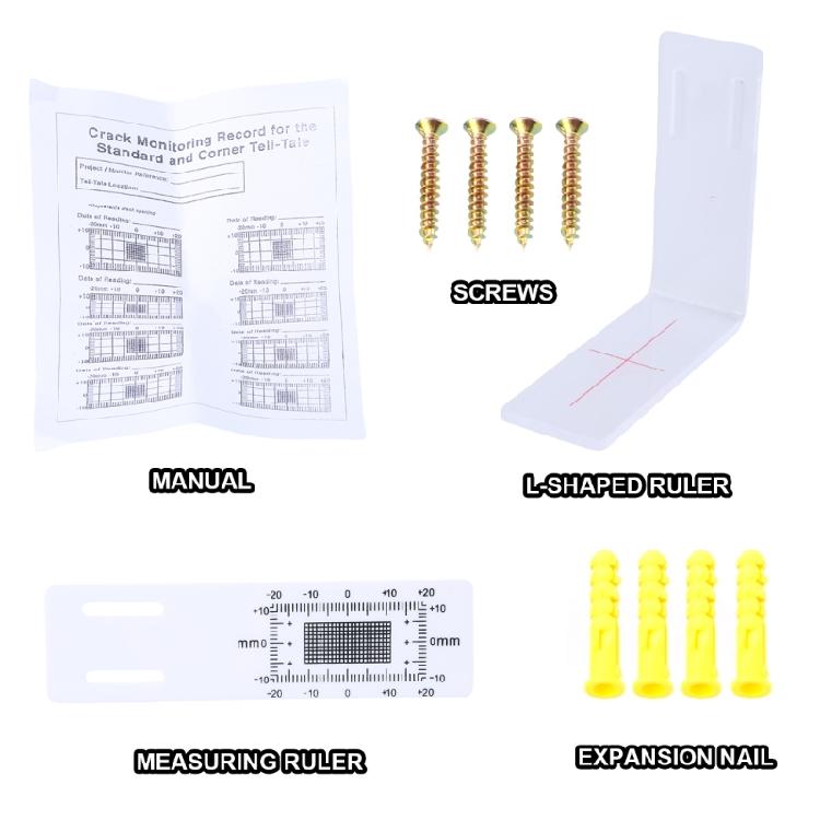Practical Crack Monitorings Record, Standard Tell-Tales Crack Monitors Crack Gauges Monitors Width Monitorings Tool