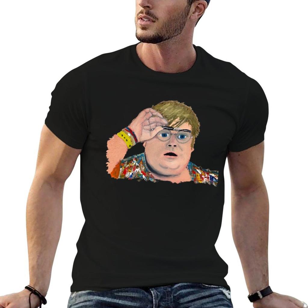 Chubby Unisex Checks Out The Action Oil On Canvas TShirt T Shirt Unisex Plain Unisex T Shirt Luxury Graphic T Shirt TShirt