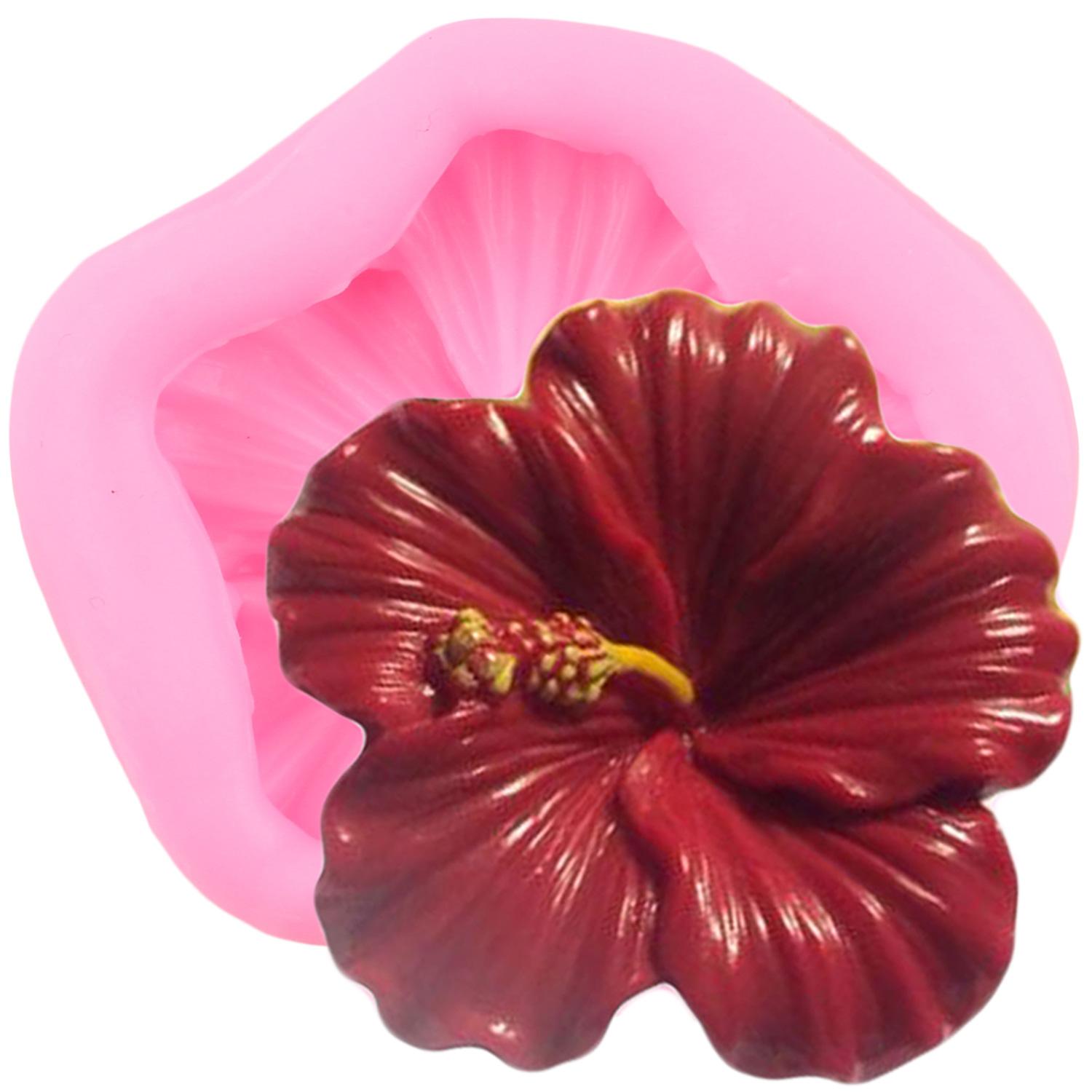 

Силиконовая форма для цветов, цветов орхидеи, формы для помадки, гибискуса, плюмерии, цветочная форма для шоколада, украшение торта для конфет, формы для кексов, формы из полимерной глины зелёный