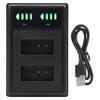 Micro TypeC Dual Port Camera Double Display Dual Dock Charger for ENEL20 Battery