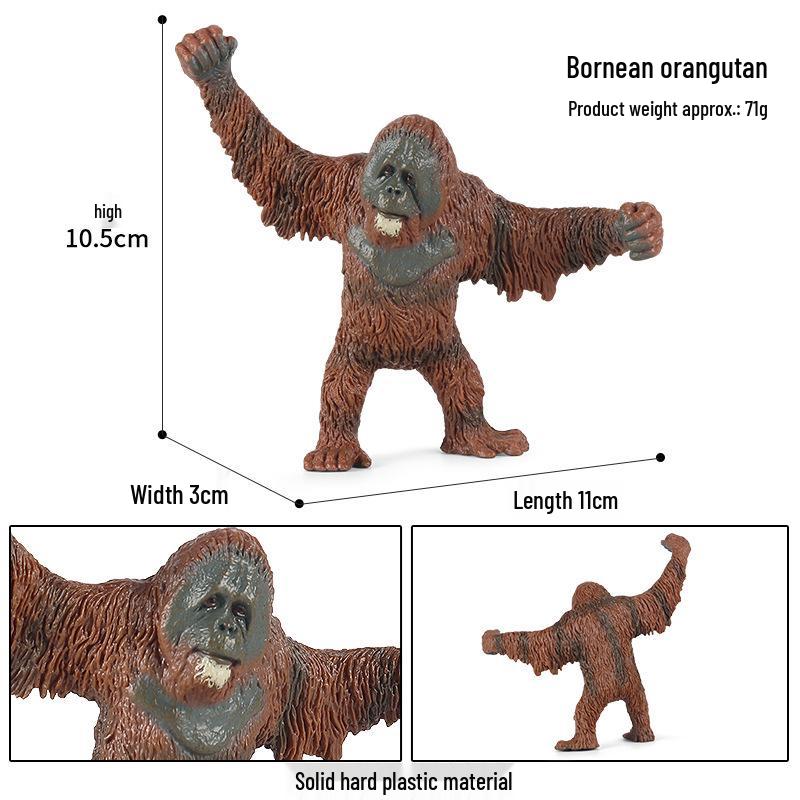 Children's Cognitive Simulation Primate Model: Gorilla & Golden Snub-nosed Monkey Wildlife Toy