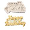 DL 1pc New Happy Birthday Letters Silicone Fondant Cake Mold Chocolate Baking Mould