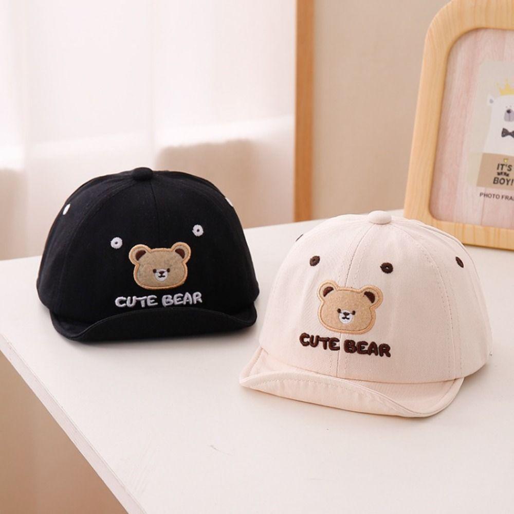 Cute Cartoon Baby Baseball Cap Bear Embroidery Peaked Caps Fashion Baby Hat  Boys Girls