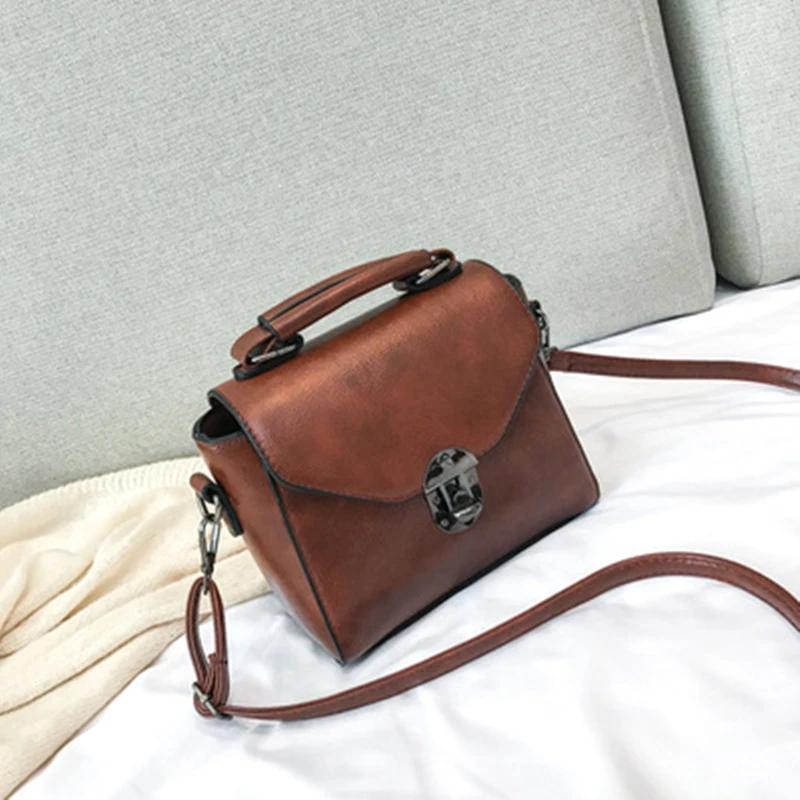 Vintage Casual Women Flap Fashion Leather Small Package Female Simple Handbags Ladies Shoulder Messenger Crossbody Bag