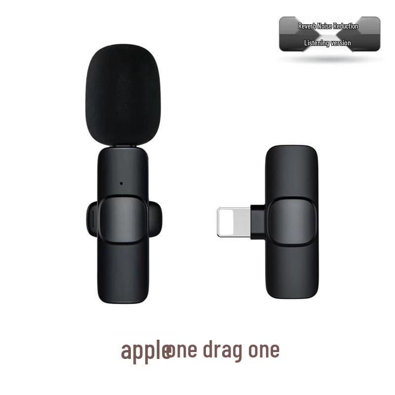 Dual Wireless Lavalier Mic Set with Magnetic Connection, Battery Display, Charging Case, Noise Reduction, Ideal for Live Streaming & Recording