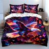 Colorful geometric bald eagle. Bedding sets Duvet cover sets Duvet covers Pillowcases(1 * Duvet Cover 2 * Pillowcases without duvet insert)