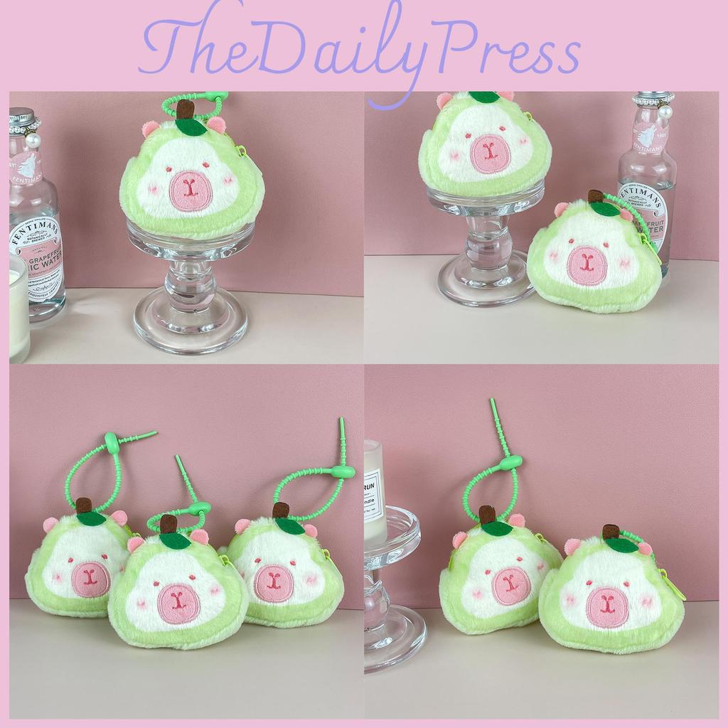 Avocado Capybara Plush Bag Charm For Gifts And Daily Use Characters Included)