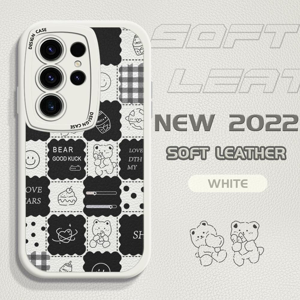 Чехол для телефона из искусственной кожи для влюбленных пар для VIVO OPPO Reno Realme Huawei Nova Infinix, чехол для смартфона с милым мультяшным медведем