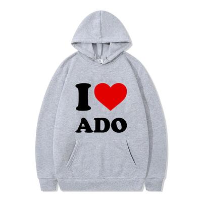 I Love Ado Graphic Hoodie Men Women Clothing Oversized Hooded Sweatshirt Unisex Fashion Japanese Style Pullover Hoodies