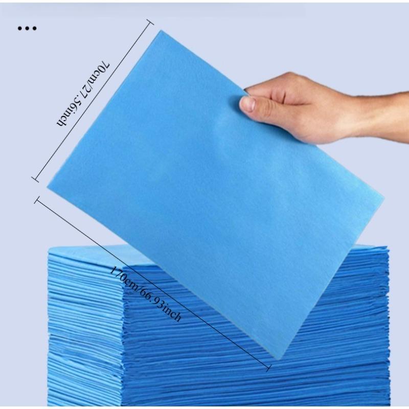 New Disposable Sheets Thickened Waterproof and Oilproof Breathable Massage Sheet Portable Folding Blue Sheet Travel Sheet 100PCS