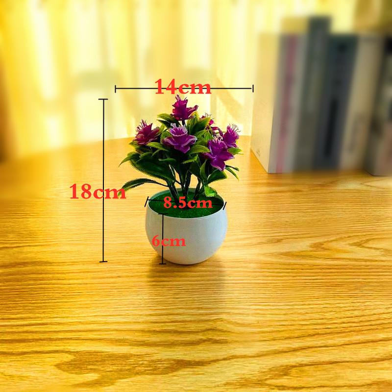 Multicolour Plastic Narcissus Flower Artificial Green Plant Bonsai Indoor Decor